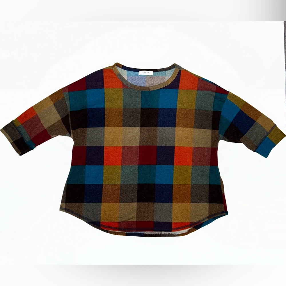Jessy B Multicolor Plaid Top for Women – Size 1X